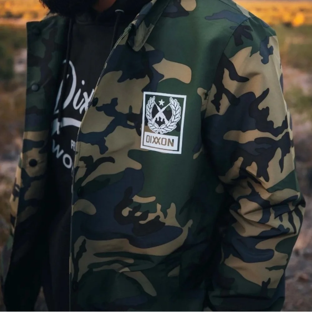 Dixxon Men's Box Crest Coach Jacket - Camo